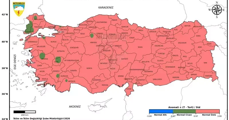 Son 56 yılın en sıcak 3 üncü şubat ayı yaşandı