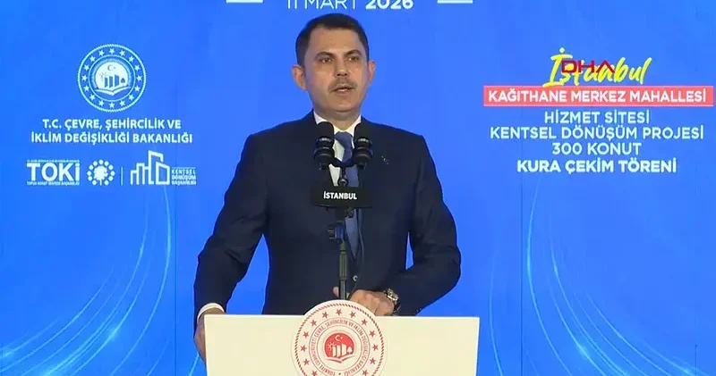 Bakan Kurum Kağıthane deki kentsel dönüşüm kura töreninde konuştu