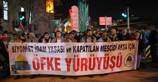 Gaziantep te Filistin e destek yürüyüşü düzenlendi Gaziantep Haberleri