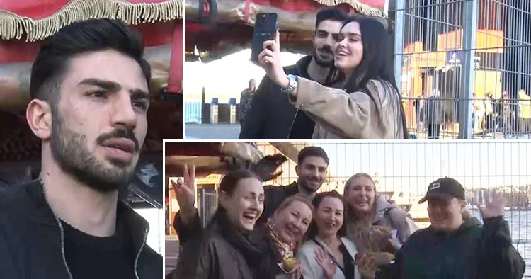 Karaköy deki kestaneci Alper Temel sosyal medyada turistlerin ilgi odağı oldu