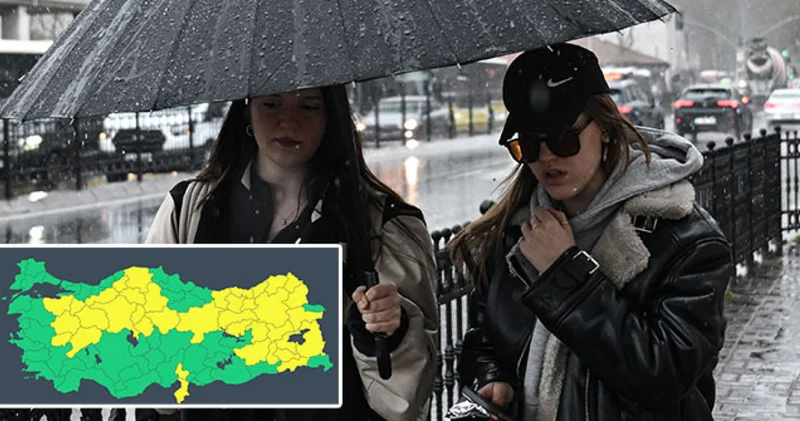 SON DAKİKA: 38 kent için sarı alarm... 6 bölgede yağış var hava durumu İstanbul Son dakika haberleri
