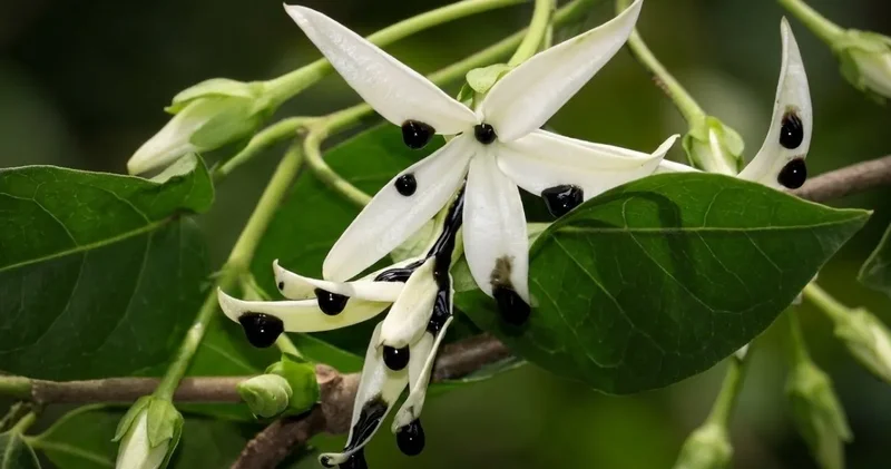 Bu çiçeğin nektarı zift gibi kara akıyor