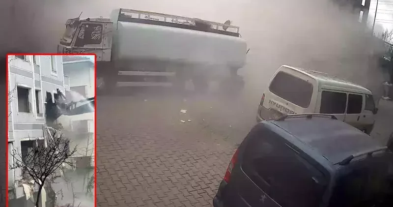 Avcılar da kontrollü yıkım sırasında bina çöktü; operatör kıl payı kurtuldu