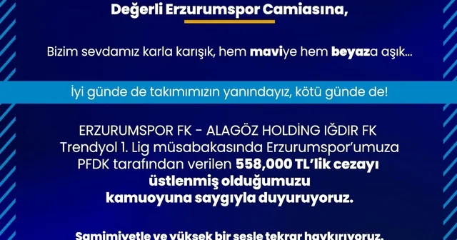 AK Parti İl Başkanı Küçükoğlu, 558 bin TL lik cezayı üstleniyoruz Erzurum Haberleri