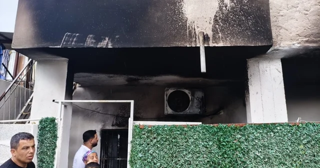 Klima patladı, evde yangın çıktı Mersin Haberleri