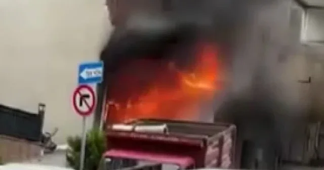 Gaziosmanpaşa’da hurdacı yangını: Alevler binayı sardı VİDEO İZLE