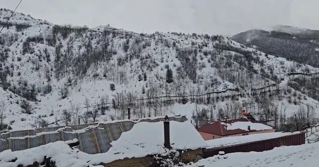 Bahar yerini kışa bıraktı: Erzincan Refahiye de kar yağışı etkili oldu Erzincan Haberleri
