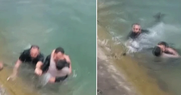 Adana da panik anları... Sulama kanalına düşen çocuğu vatandaşlar kurtardı