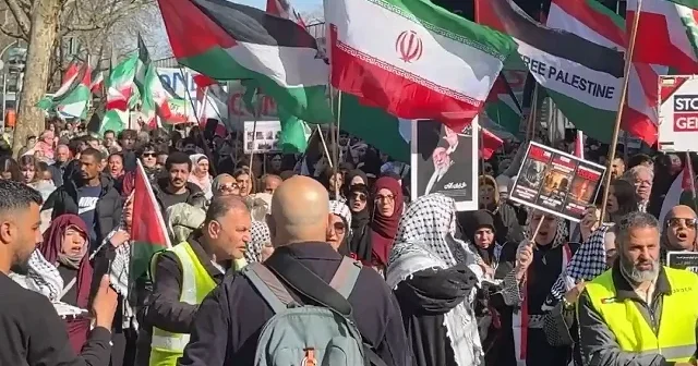 Berlin de Filistin ve Lübnan a destek gösterisi VİDEO İZLE