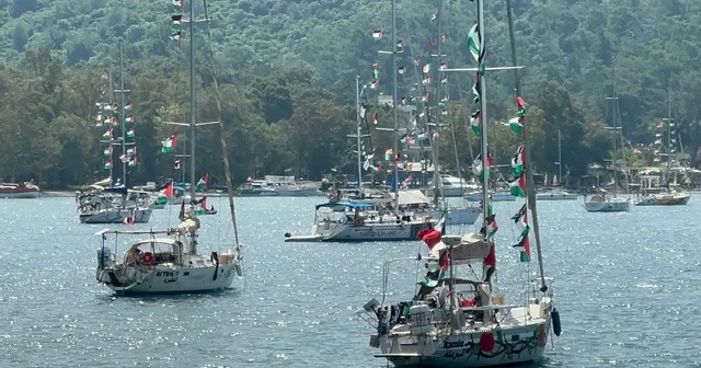 Küresel Sumud filosu Marmaris te Muğla Haberleri