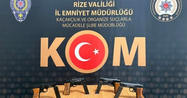 Rize de kaçak silah operasyonu Rize Haberleri