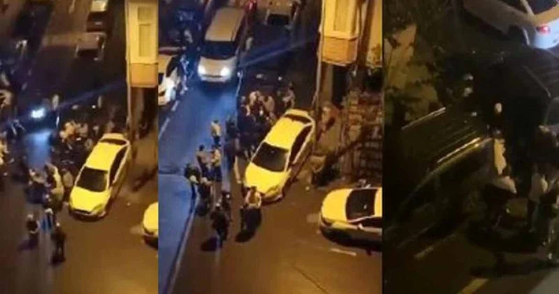 Park yeri kavgasında ortalık karıştı: O anlar kamerada