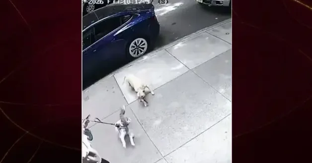 Park halindeki araçtan atlayan pitbull dehşet saçtı!
