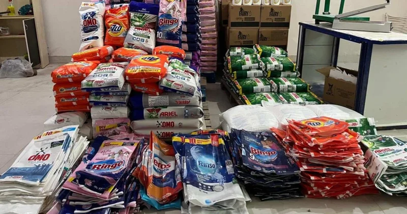 Ankara da 3 ton sahte deterjan ele geçirildi
