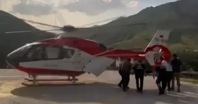 Ambulans helikopter 57 yaşındaki hasta için havalandı VİDEO İZLE