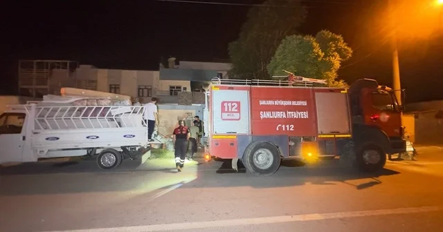 Yükselen alevler mahalleliyi sokağa döktü Şanlıurfa Haberleri