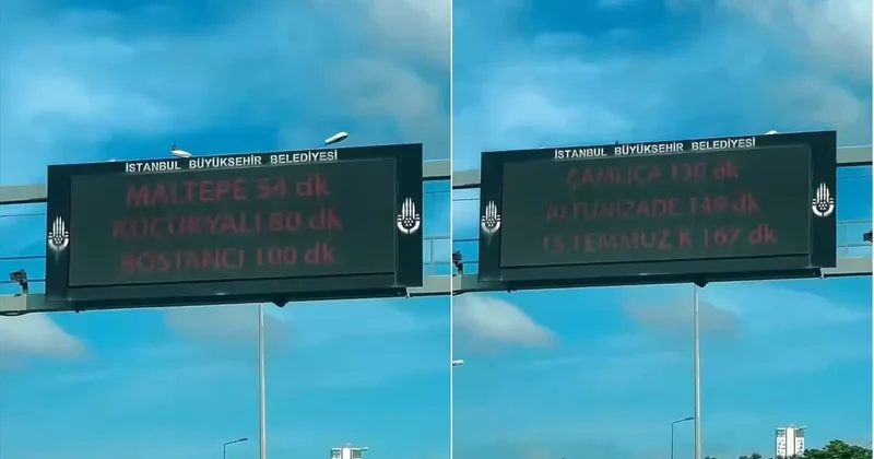 Görüntü İstanbul da kaydedildi! Çileden çıkaran süre: Kartal Bostancı arası 100 dakika...