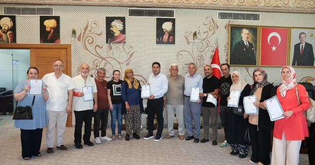 Aksu da 12 vatandaş tapularıyla buluştu Antalya Haberleri