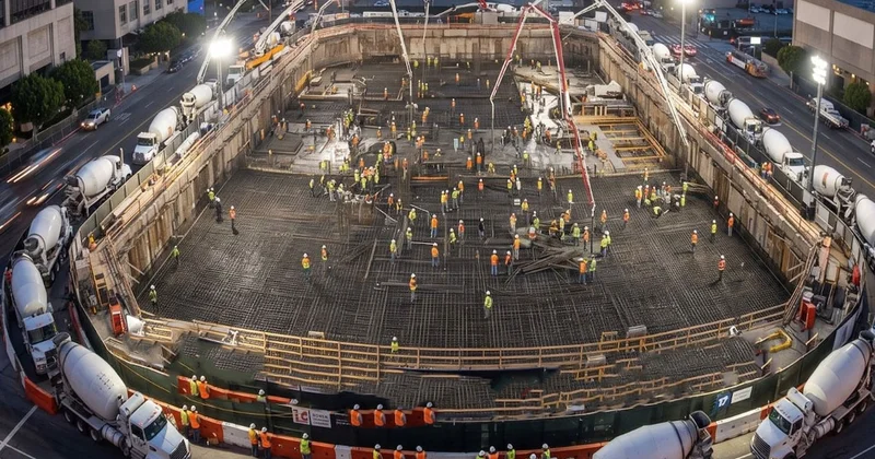 20 saatte 37 bin ton betonu okyanus gibi akıttılar Sözcü Gazetesi
