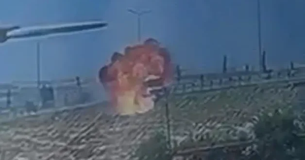 Batman da beton mikserinin alev aldığı kaza güvenlik kamerasında