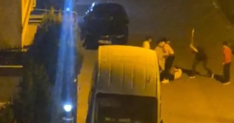 Pendik’te yabancı uyruklu şahıslar arasında kavga kamerada