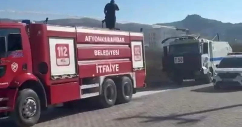 Otluk alandaki yangın TOMA ların da müdahalesiyle söndürüldü