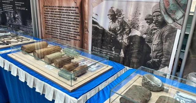 Çanakkale ruhu Tavşanlı da, savaş malzemeleri sergisi ziyarete açıldı Kütahya Haberleri Habertürk Yerel Haberler
