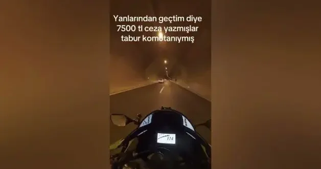 Tünele 185 km hızla girdi, yediği cezayı tabur komutanına attı!
