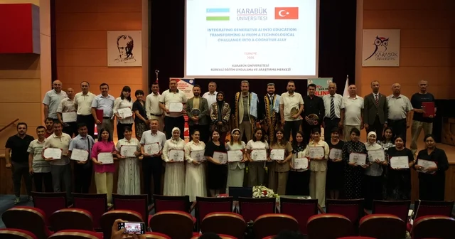 KBÜ de Özbek akademisyenlere yapay zeka eğitimi sertifikaları verildi Karabük Haberleri Habertürk Yerel Haberler