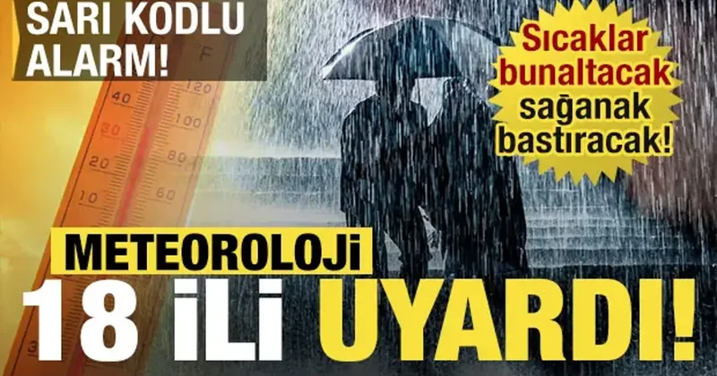 Bir yanda güneş bir yanda yağmur! 18 il için saat verildi: Sarı kodlu uyarı
