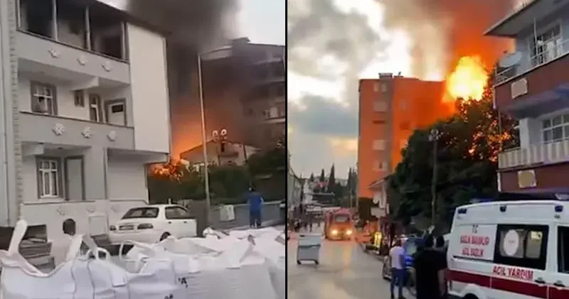 Samsun’da bir depoda yangın