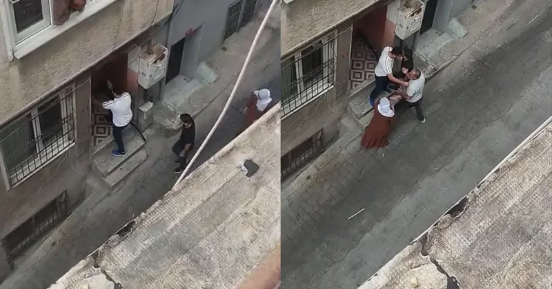 Eniştesiyle jöle için birbirine girdi! Mahalle savaş alanına döndü
