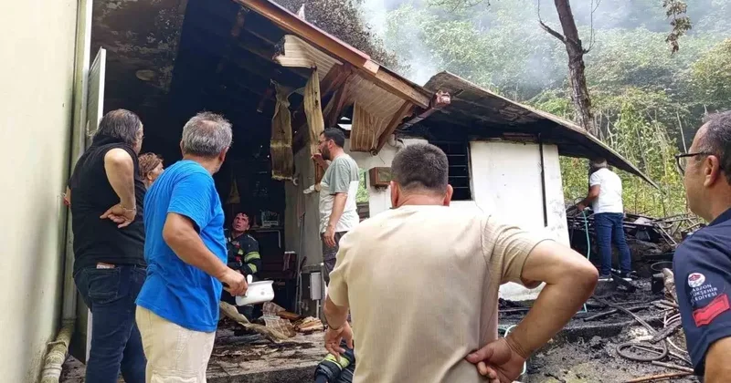 Trabzon’da odunluk yangın: 1 yaralı