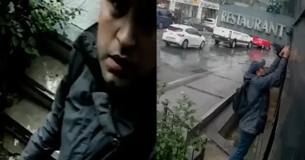 İstanbul da kendisini kaydeden kamerayı çaldı!