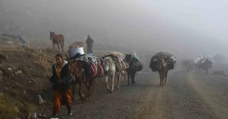 Soğuk etkisini gösterdi, Şırnak’ta göçerler yayladan ayrılmaya başladı