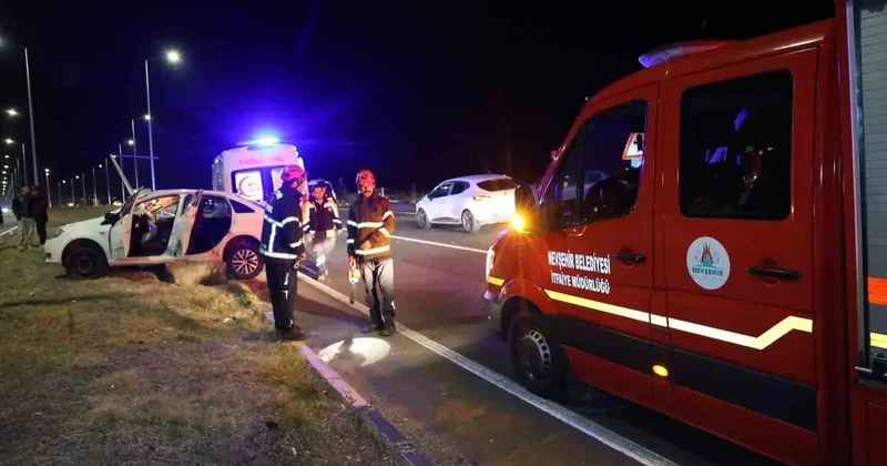 Nevşehir’de tilkiden kaçan otomobil kazaya neden oldu: 1 yaralı