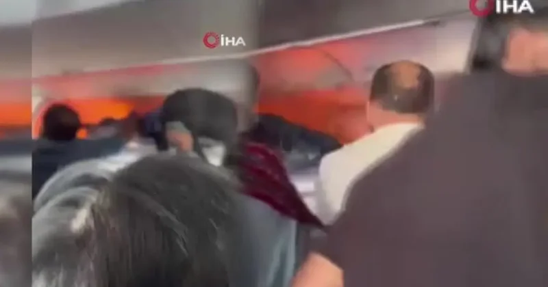 Yer: Hindistan! Uçakta panik anları, bir anda alevler yükselmeye başladı