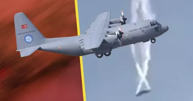 Türk askeri kargo uçağı C130 un düşme anı ortaya çıktı