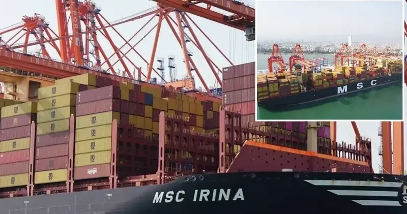 Dünyanın en büyük konteyner gemisi Mersin Limanı’na geldi Ekonomi Haberleri