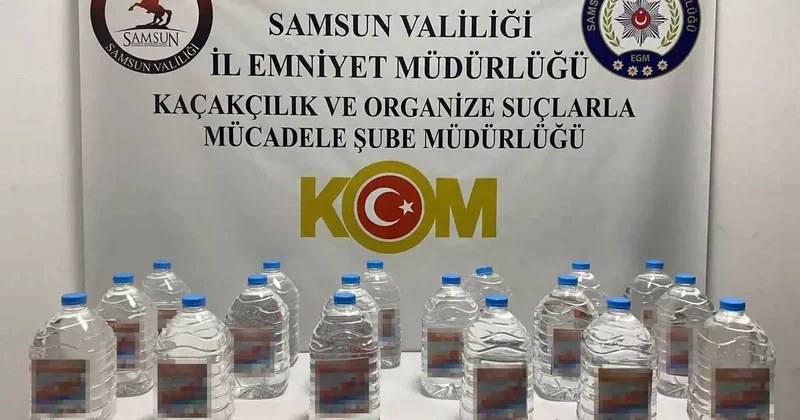 Samsun’da 90 litre etil alkol ele geçirildi