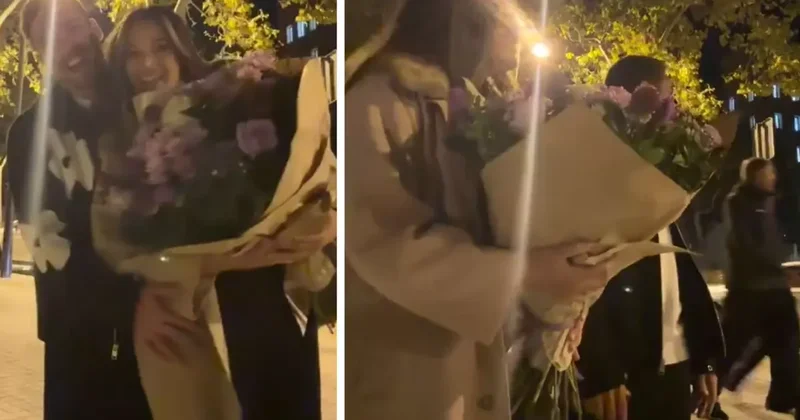 Romantik bir an yaşamak isterken arkalarından geçen isme bakın