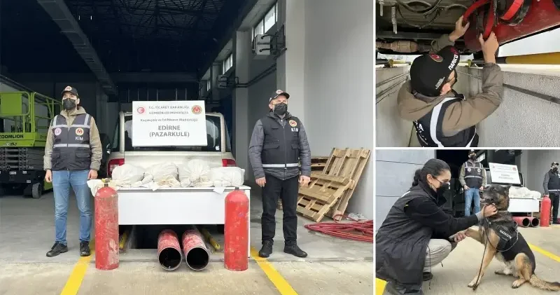 Sınırda uyuşturucu operasyonu: 19 kilo 692 gram esrar ele geçirildi Edirne Haberleri