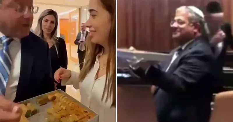 Filistinli esirlere yönelik idam yasa tasarısı onaylanınca tatlı dağıttı