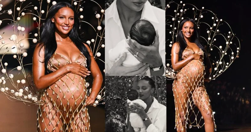 Victoria s Secret Moda Şovu nda 9 aylık hamile haliyle yürüyen Jasmine Tookes ikinci çocuğunu dünyaya getirdi