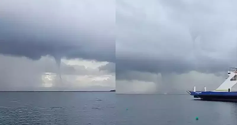 Çanakkale de hortum kamerada