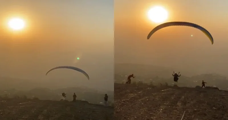 Yamaç paraşütçüsü kalkış sırasında felaketi yaşadı Sözcü Gazetesi