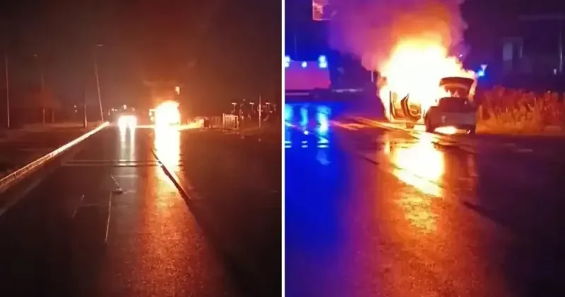 Park halindeki otomobil bir anda alev aldı: Kısa sürede yandı Bartın Haberleri