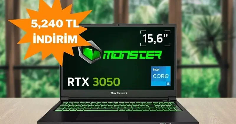 Tam bir fiyat performans bilgisayarı olan Monster Abra A5 de harika fırsat!