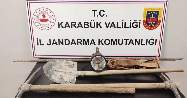 Kaçak kazı yapan 5 kişi yakalandı Karabük Haberleri