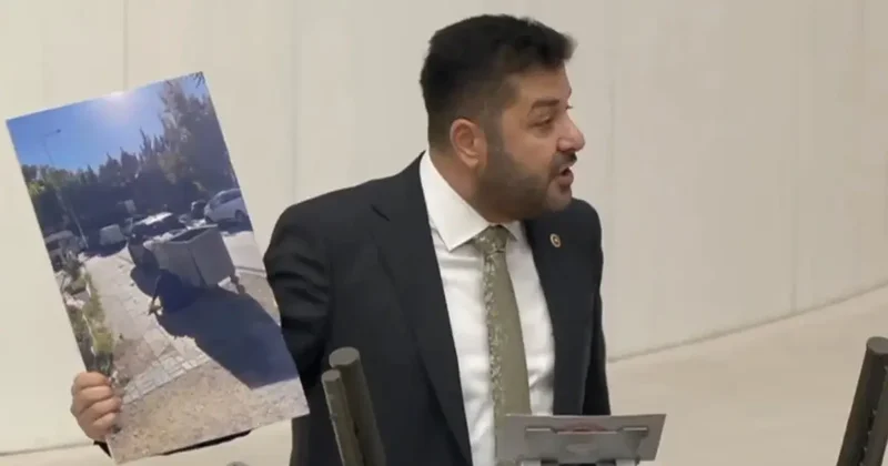 CHP li Yazgan ın Meclis teki konuşması gündem oldu! AK Parti sıralarına fotoğrafı gösterip sordu: Burası neresi biliyor musunuz?